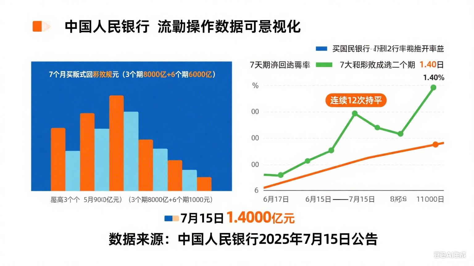 中國人民銀行開展 14000 億元買斷式逆回購操作